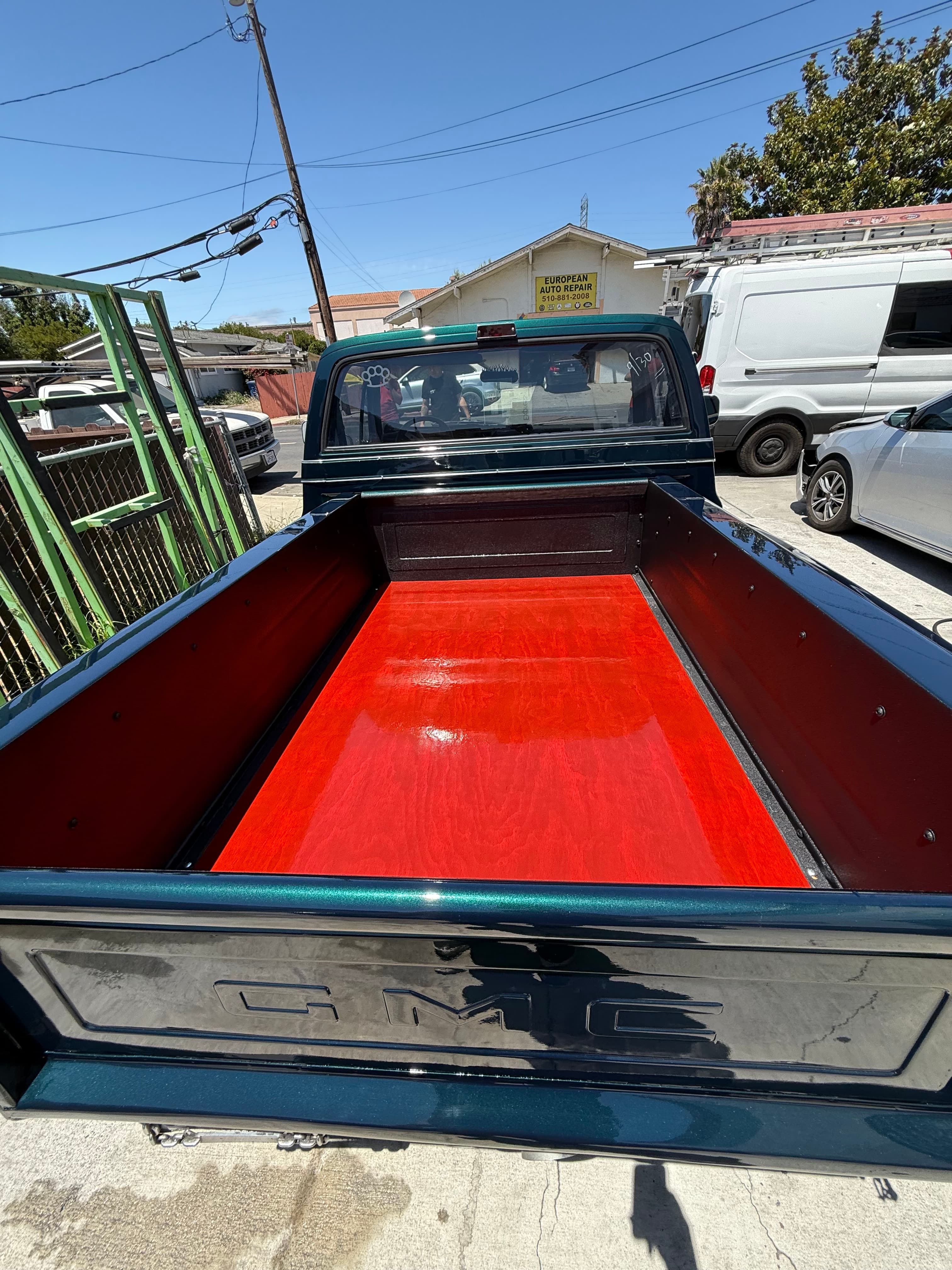 Classic truck bed painted at 1st Place Auto Collision